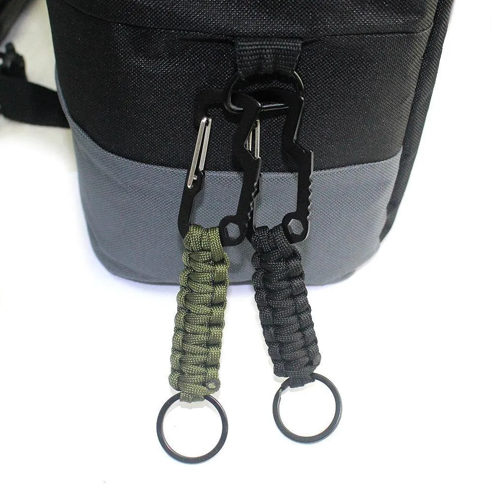 Survival Climbing Keychain Umbrella Rope Woven Multifunctional Carabiner