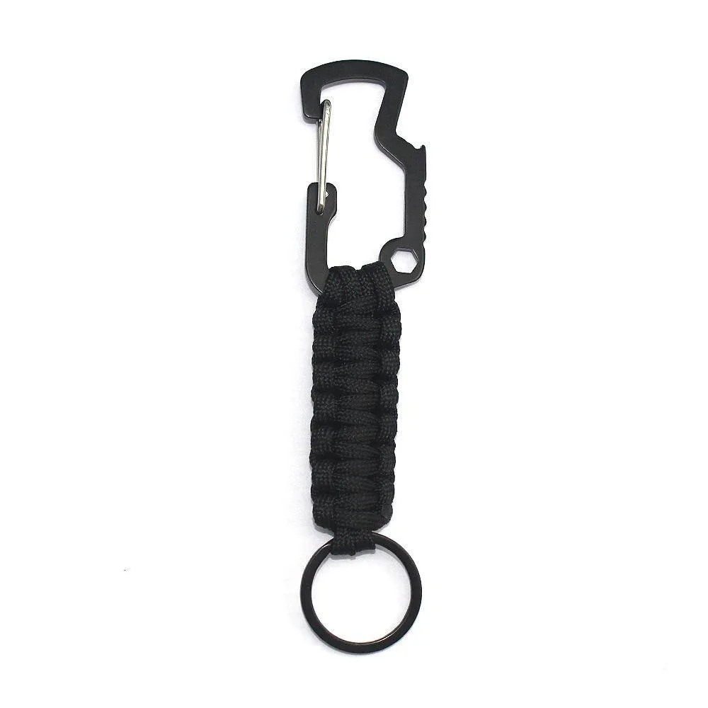 Survival Climbing Keychain Umbrella Rope Woven Multifunctional Carabiner