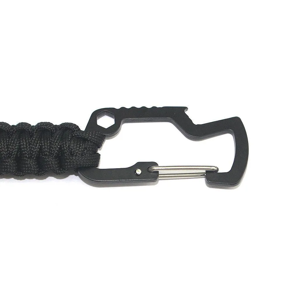 Survival Climbing Keychain Umbrella Rope Woven Multifunctional Carabiner