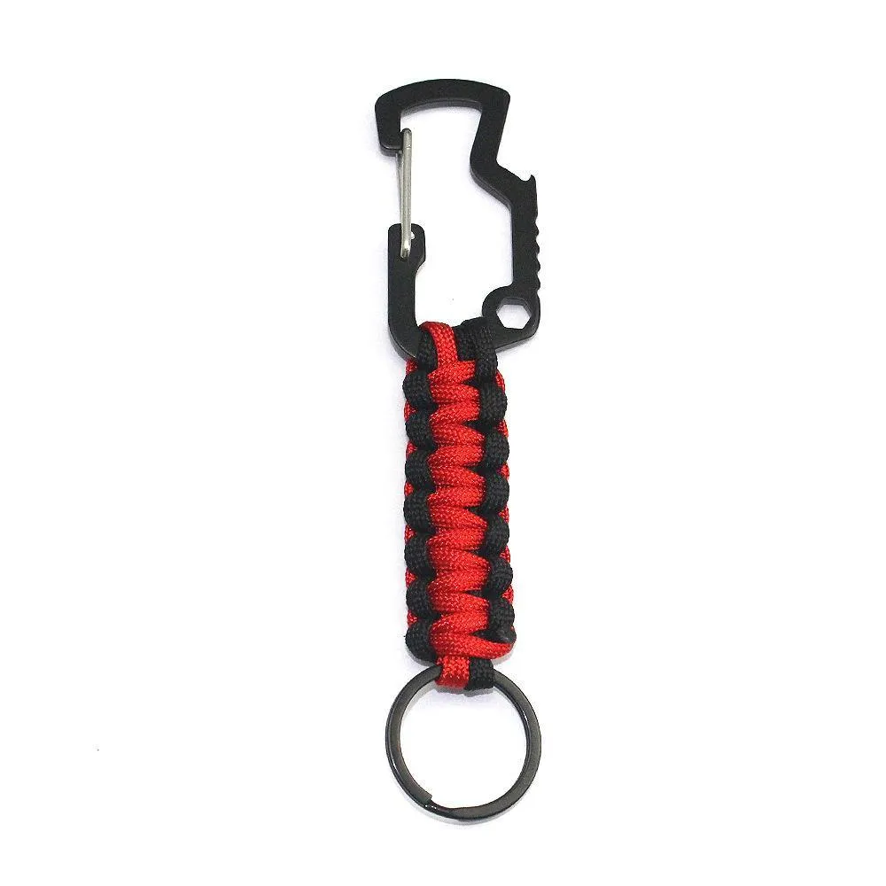 Survival Climbing Keychain Umbrella Rope Woven Multifunctional Carabiner