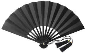 Tessen (Iron Hand Fan): Big Black (11.8")