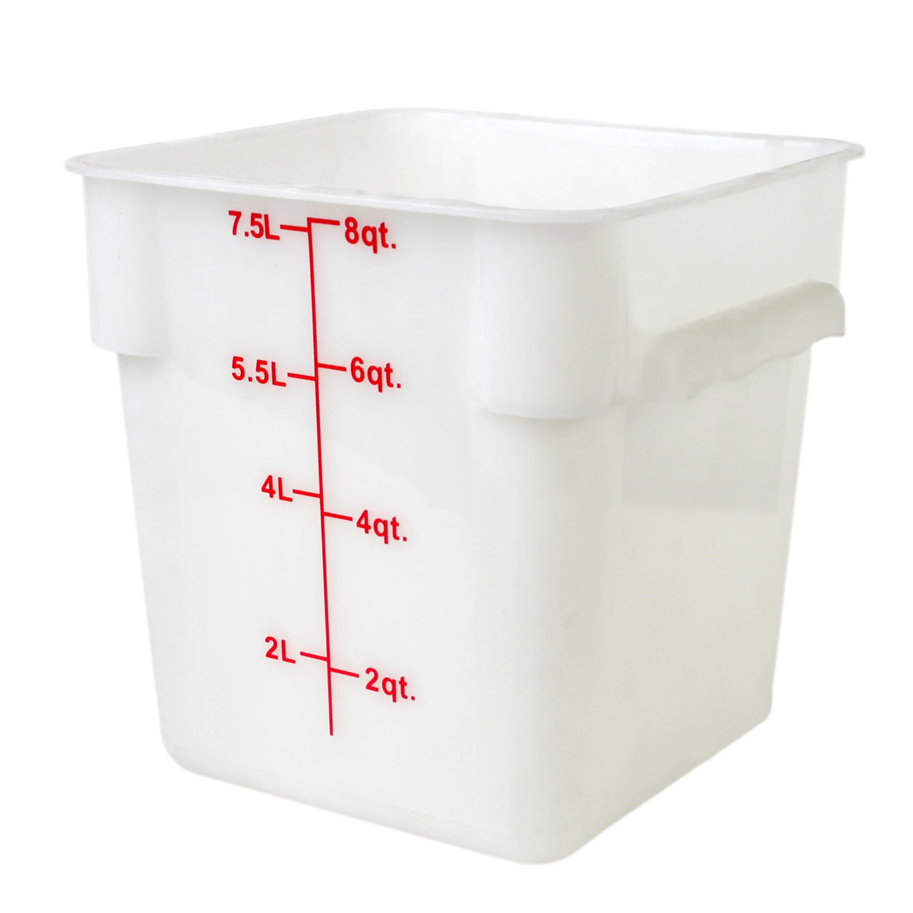 Thunder Group PLSFT008PP 8 Qt Polypropylene Square Food Storage Container White