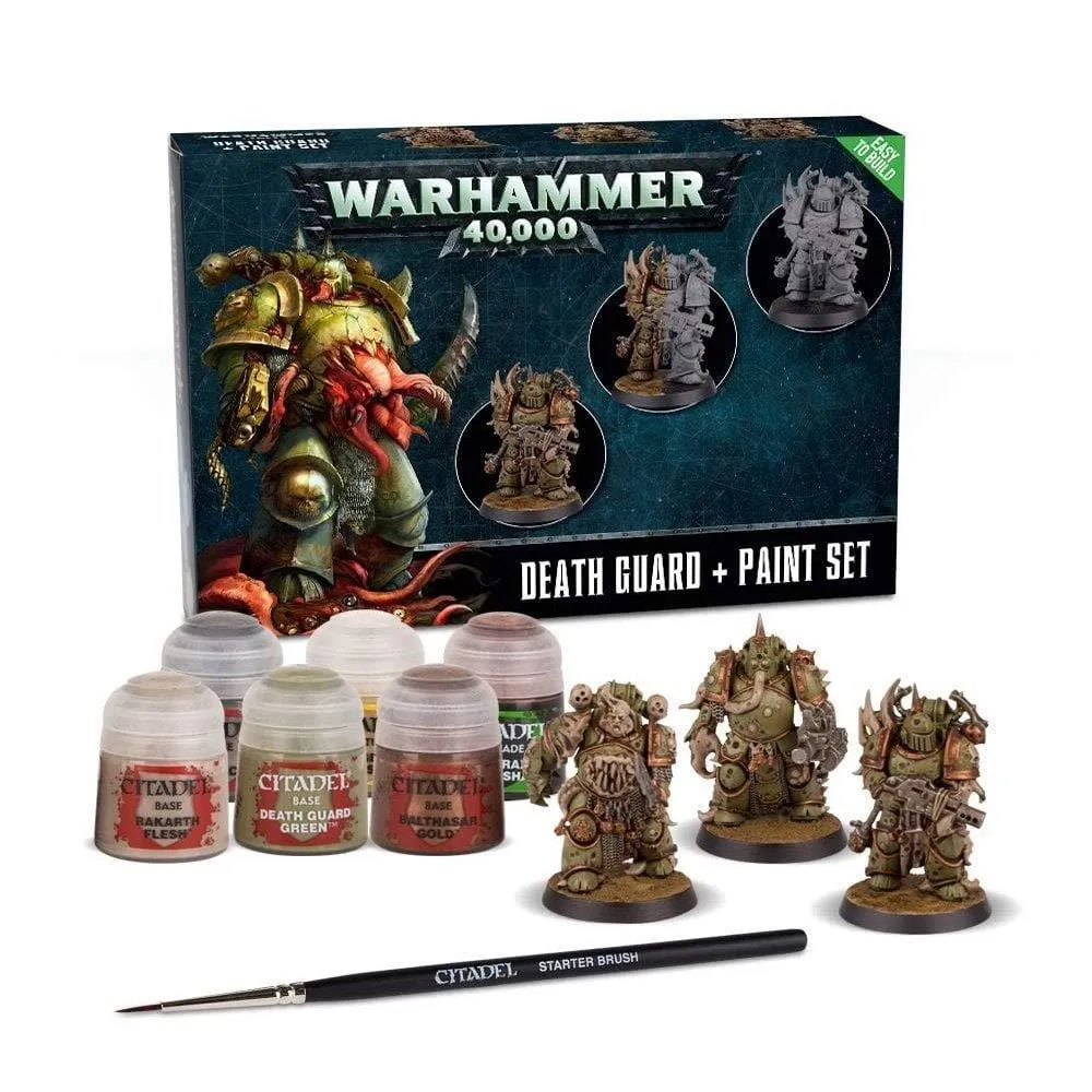 Warhammer 40K Miniature Kit - Death Guard   Paint Set